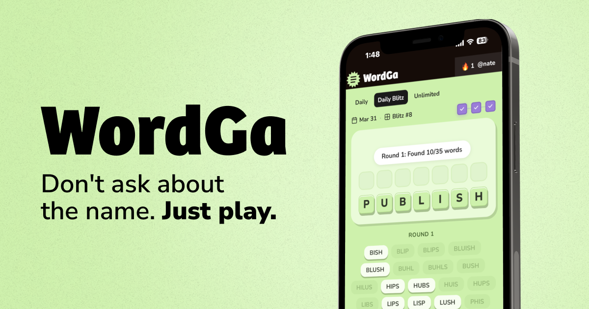 WordGa â Free Daily Word Puzzle Game